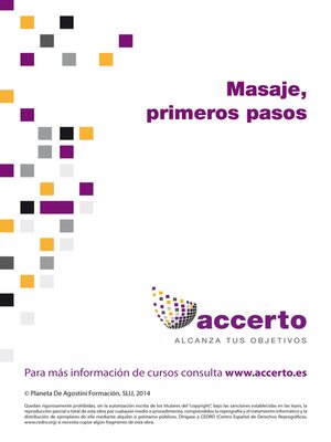 cover image of Masaje, primeros pasos